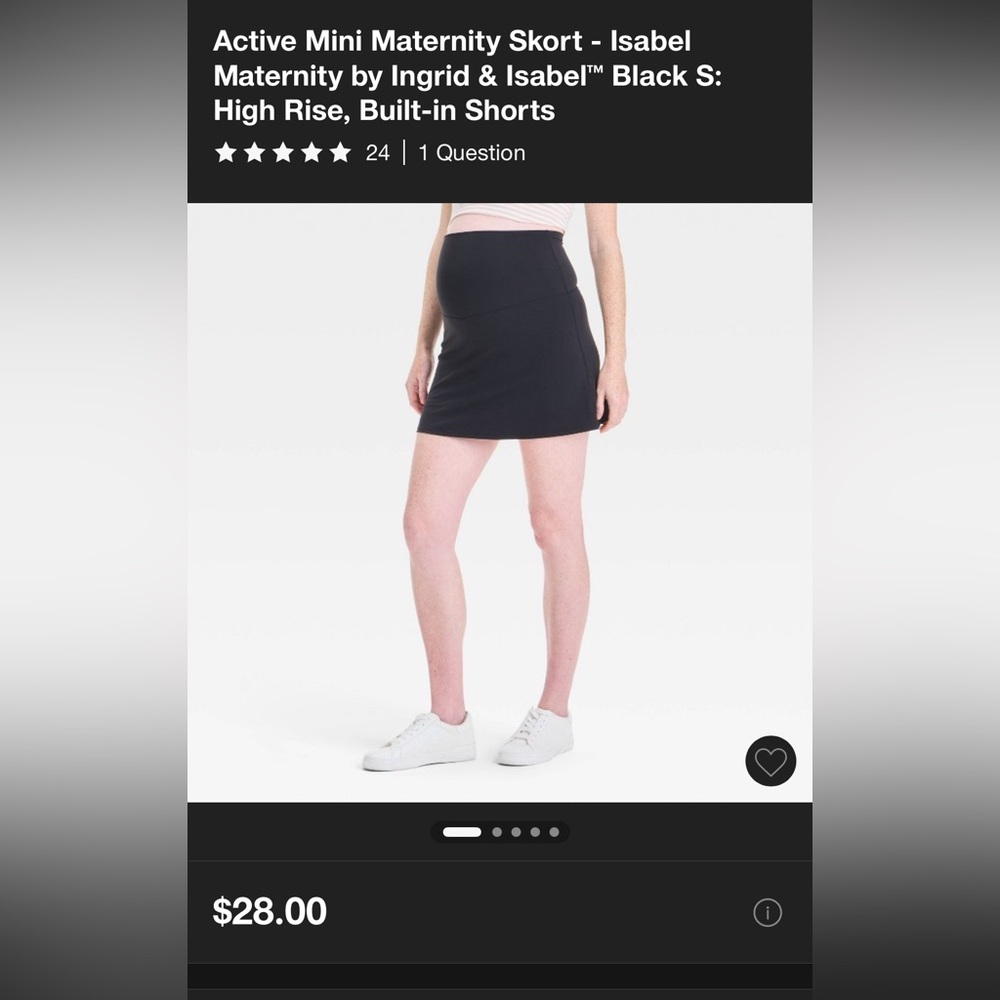 Ingred + Isabel maternity skort